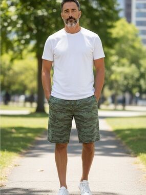 Bullhead  Denim Co Tiger Stripe Camo Drawstring Shorts